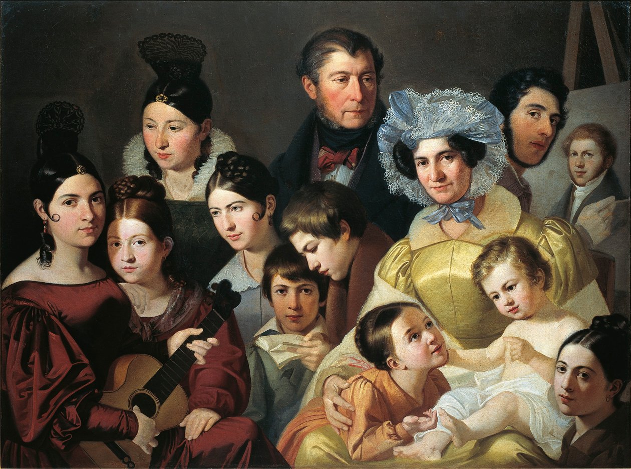 Familie Malatesta im Jahr 1835 von Adeodato Malatesta or Malatesti