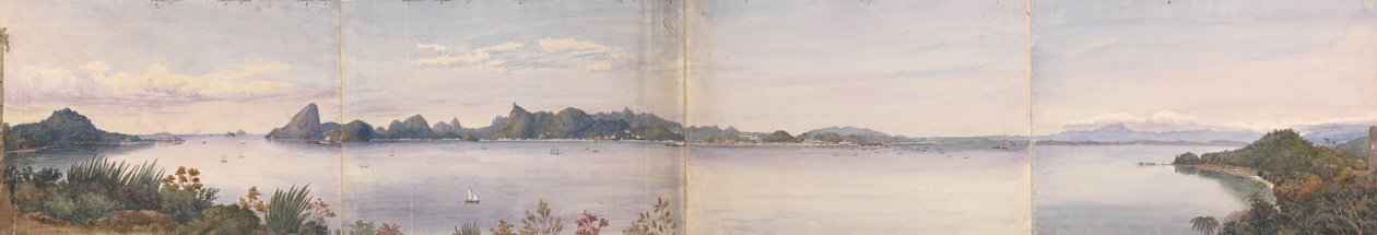 Panorama von Rio de Janeiro, Brasilien von Admiral Sir Edward Gennys Fanshawe