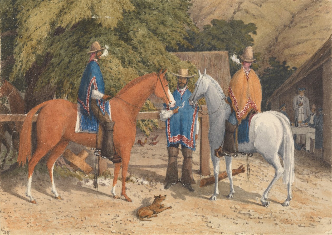 Rancho in Concon, zwischen Valparaiso und Quillota, 14. Januar 1850 [Chile] von Admiral Sir Edward Gennys Fanshawe