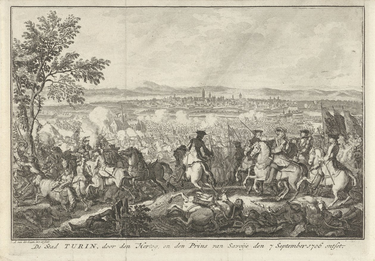 Befreiung von Turin, 1706 (De stad Turin, door den Hertog en den Prins van Savoye den 7 September 1706 ontset) von Adolf van der Laan