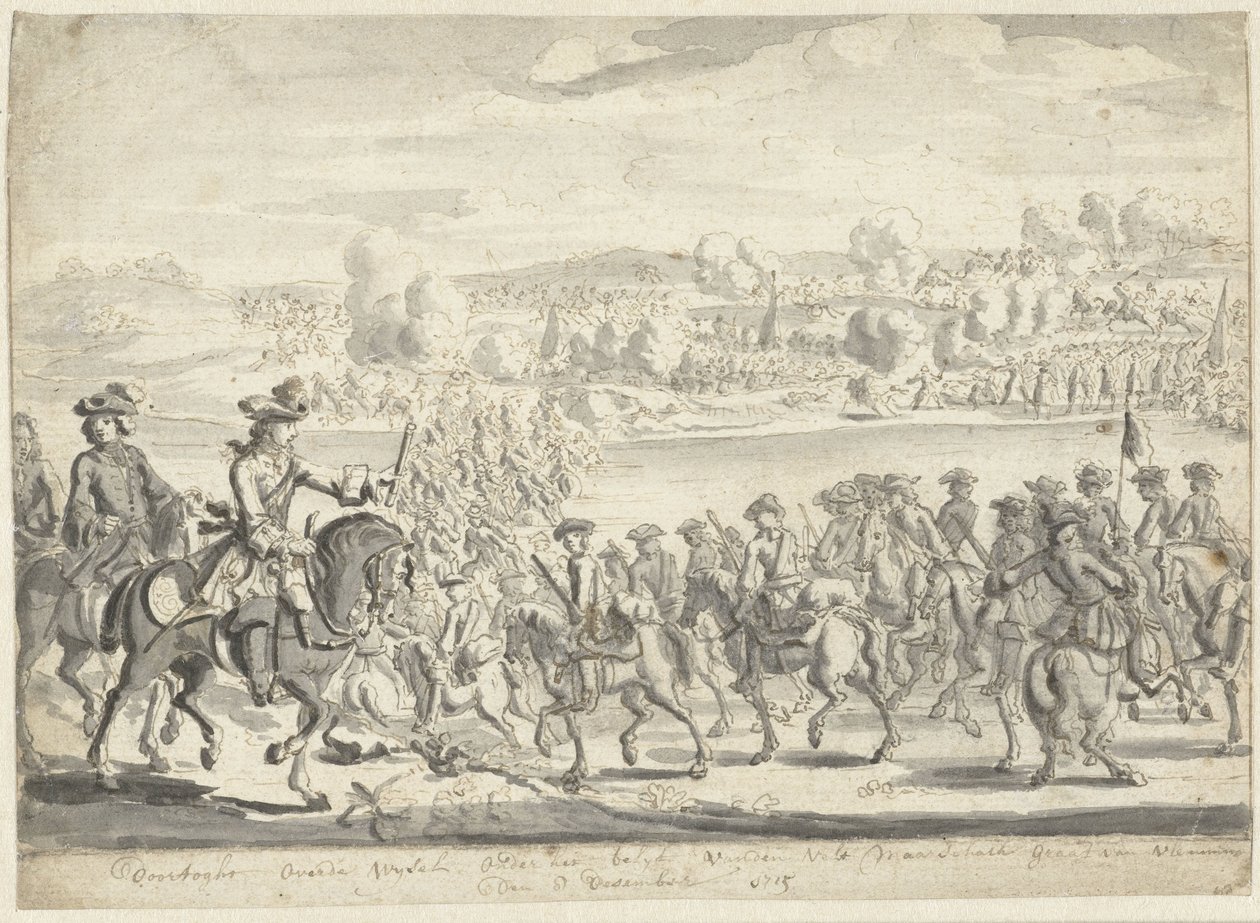 Überquerung der Weichsel durch die sächsische Armee am 8. Dezember 1715 von Adolf van der Laan