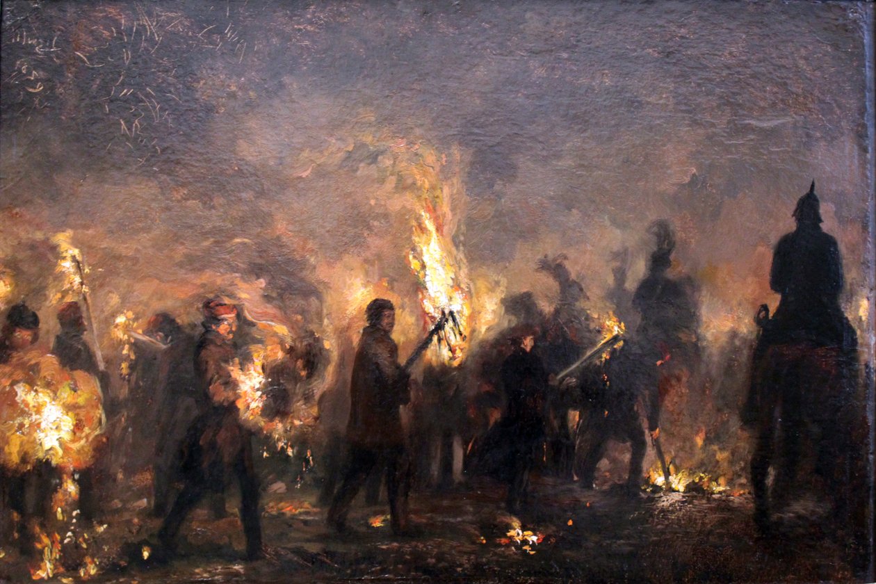 Studentenfackelzug von Adolph Menzel