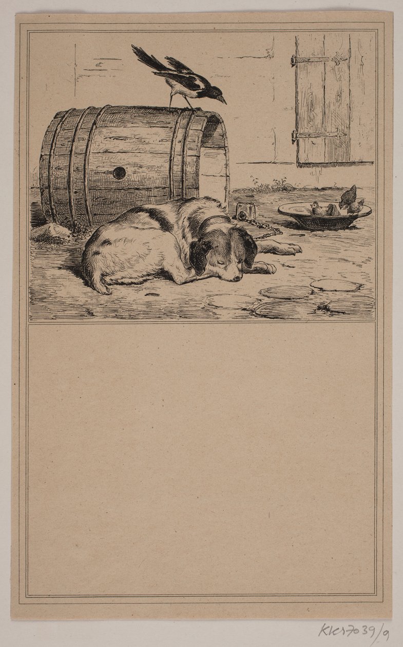 Hundetrog. Nr. 8 in Chr. Winther und M. Rørbye, "25 Bilder für kleine Kinder" von Johan Adolph Kittendorff