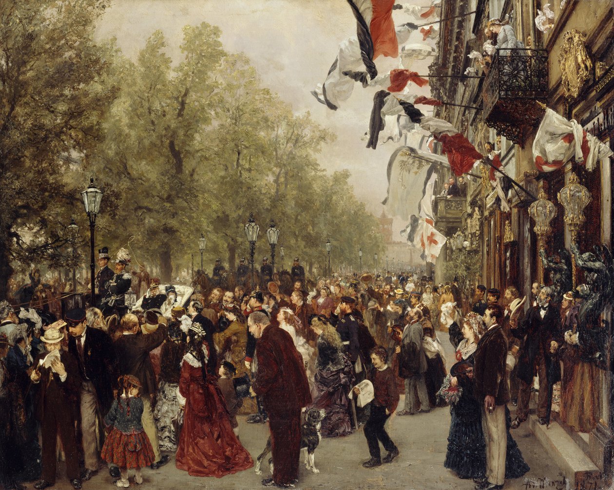 Abreise König Wilhelms I. zur Armee am 31. Juli 1870 von Adolph Menzel
