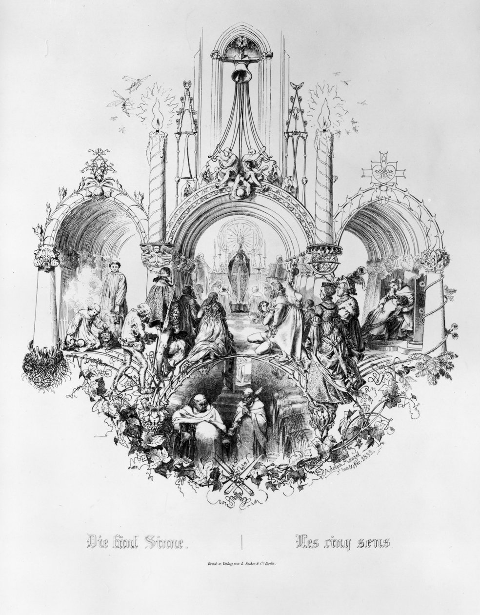 Die fünf Sinne von Adolph Menzel