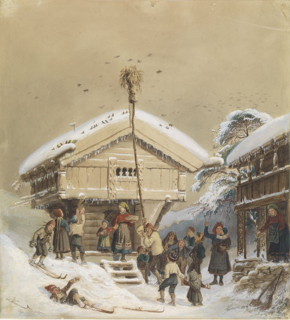 Norwegische Weihnachtsbräuche von Adolph Tidemand