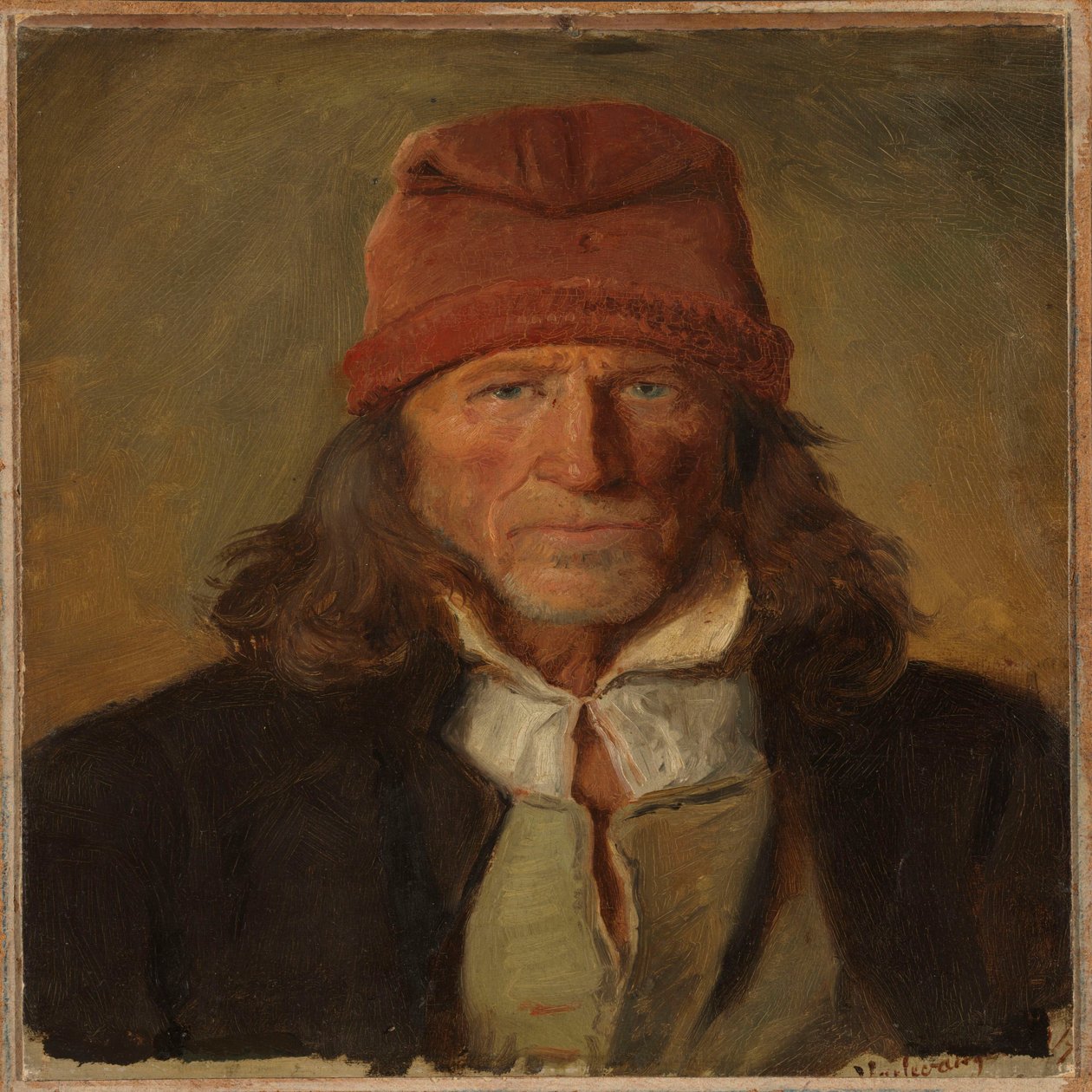 Porträt eines Bauern aus Vossevangen von Adolph Tidemand