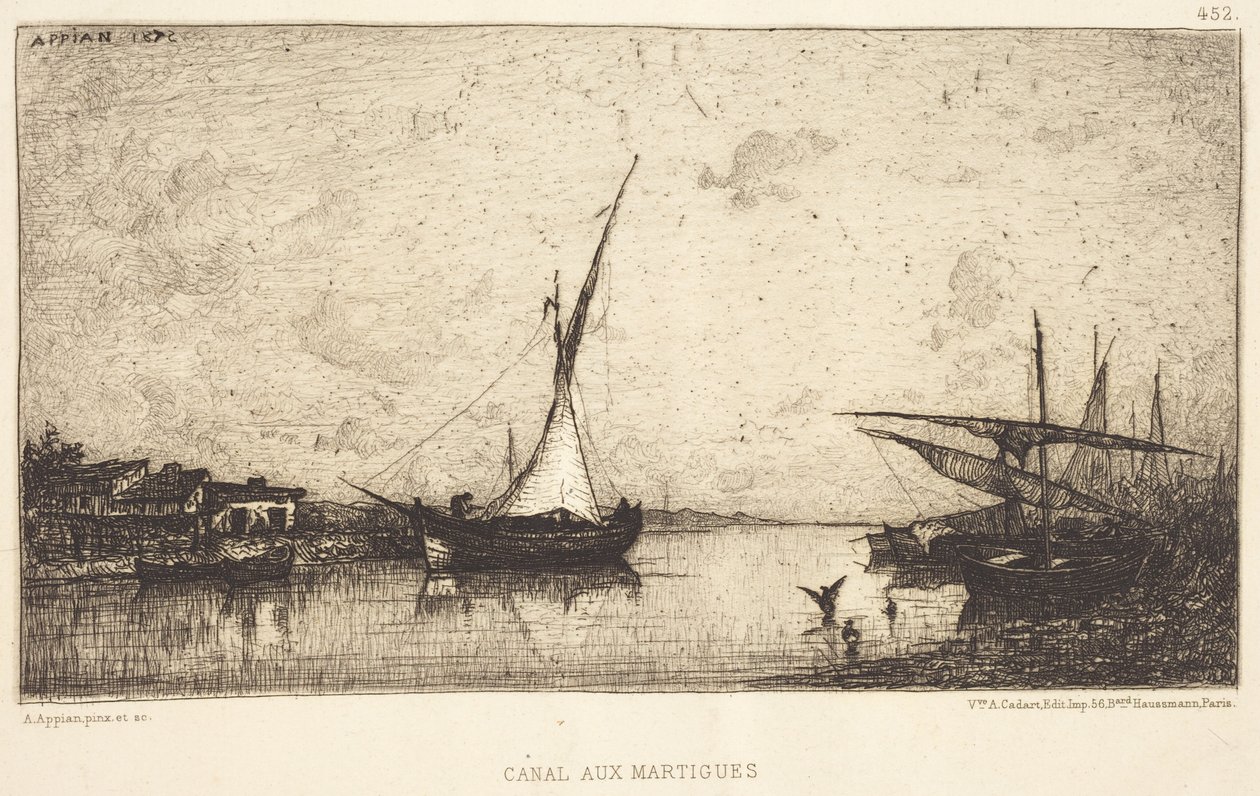 Kanal bei Martiques von Adolphe Appian