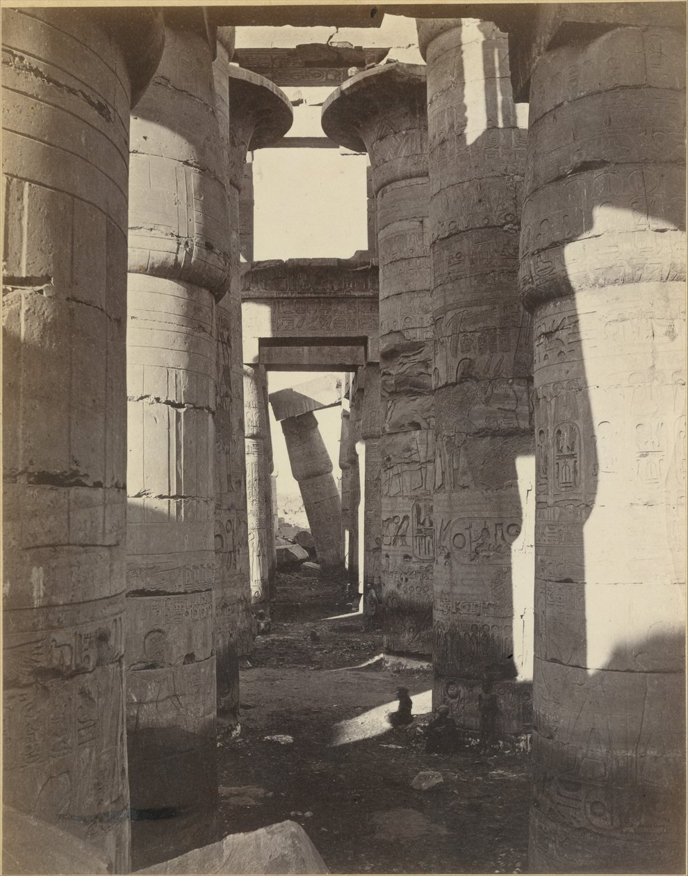 Oberägypten, Hypostylsaal in Karnak von Adolphe Braun