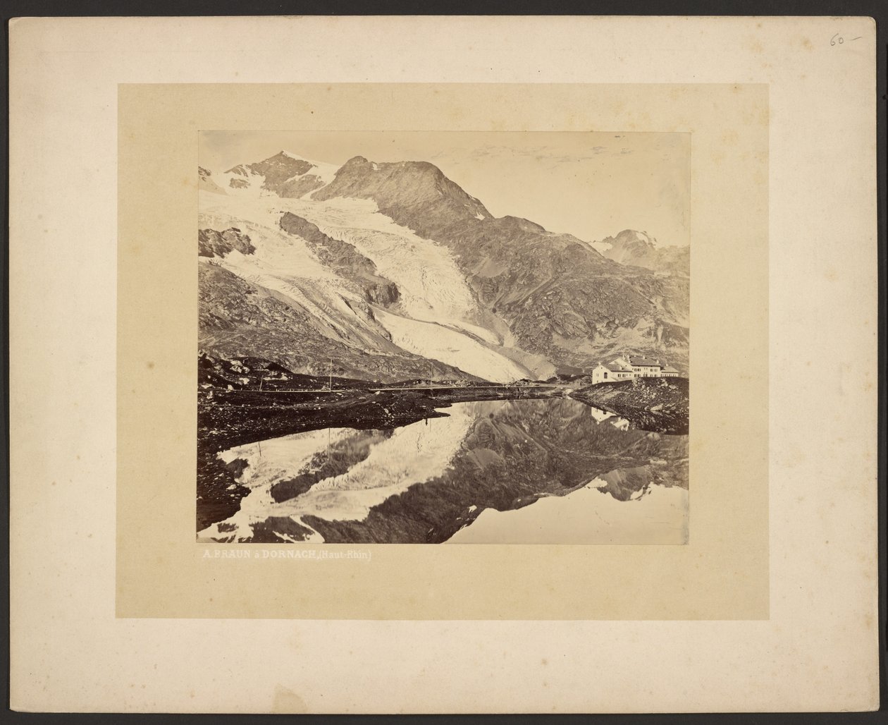 Das Bernina-Hospiz und Cambréna-Gletscher von Adolphe Braun