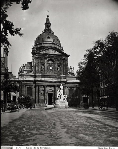 Kirche der Sorbonne, gebaut von Jacques Lemercier (ca. 1585-1654) in 1635-53 von Adolphe Giraudon