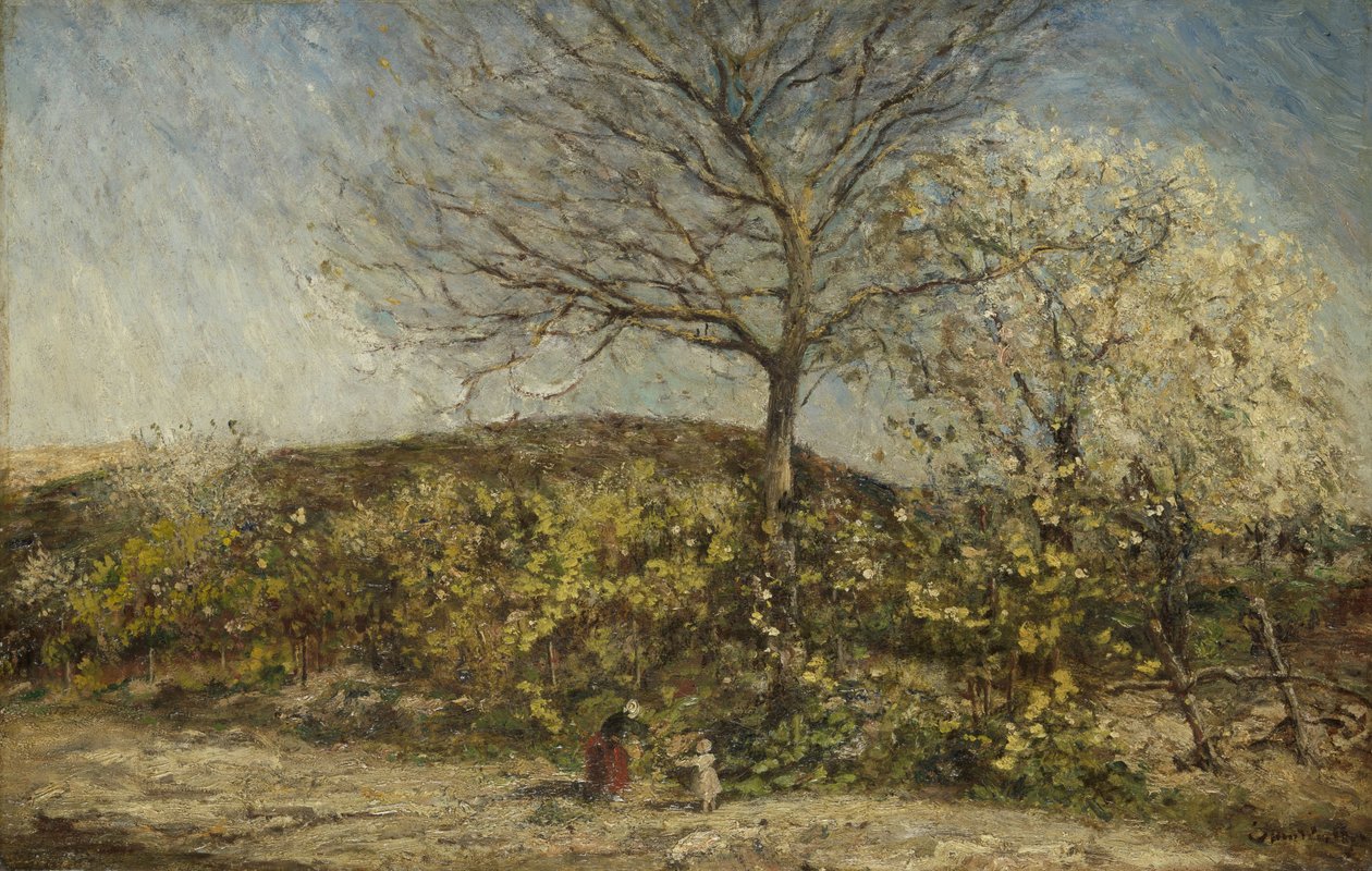 Landschaft mit blühendem Obstgarten von Adolphe Joseph Thomas Monticelli