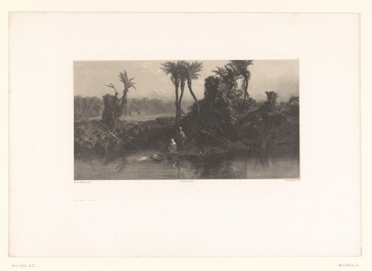 Moses im Schilfkörbchen von Adolphe Mouilleron