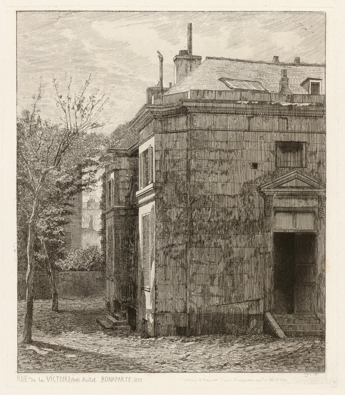 Rue de la Victoire (70). Hôtel Bonaparte von Adolphe Théodore Jules Martial Potémont