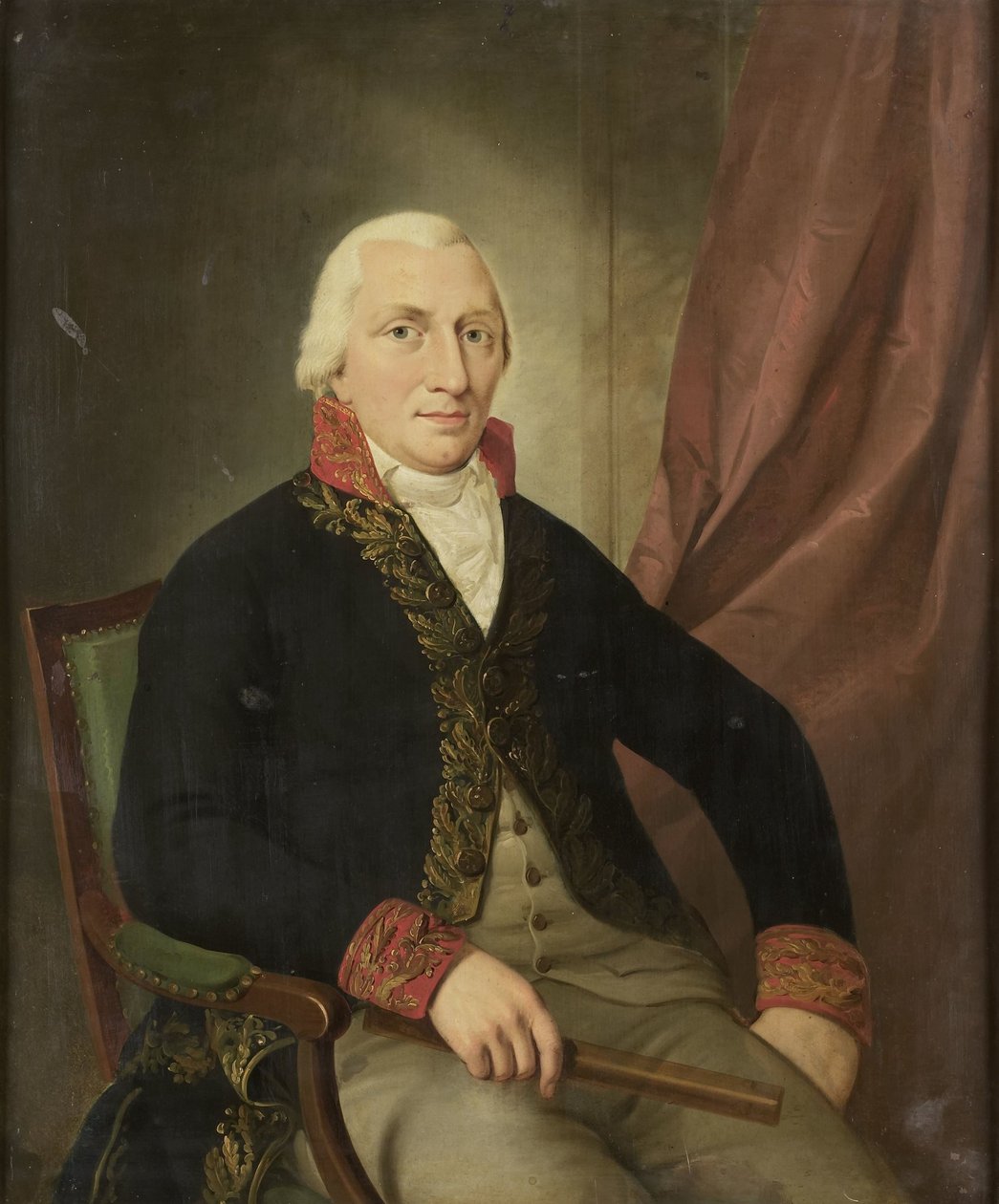 Porträt von Albertus Henricus Wiese, Generalgouverneur der Niederländischen Ostindien-Kompanie von Adriaan de Lelie (attributed to)