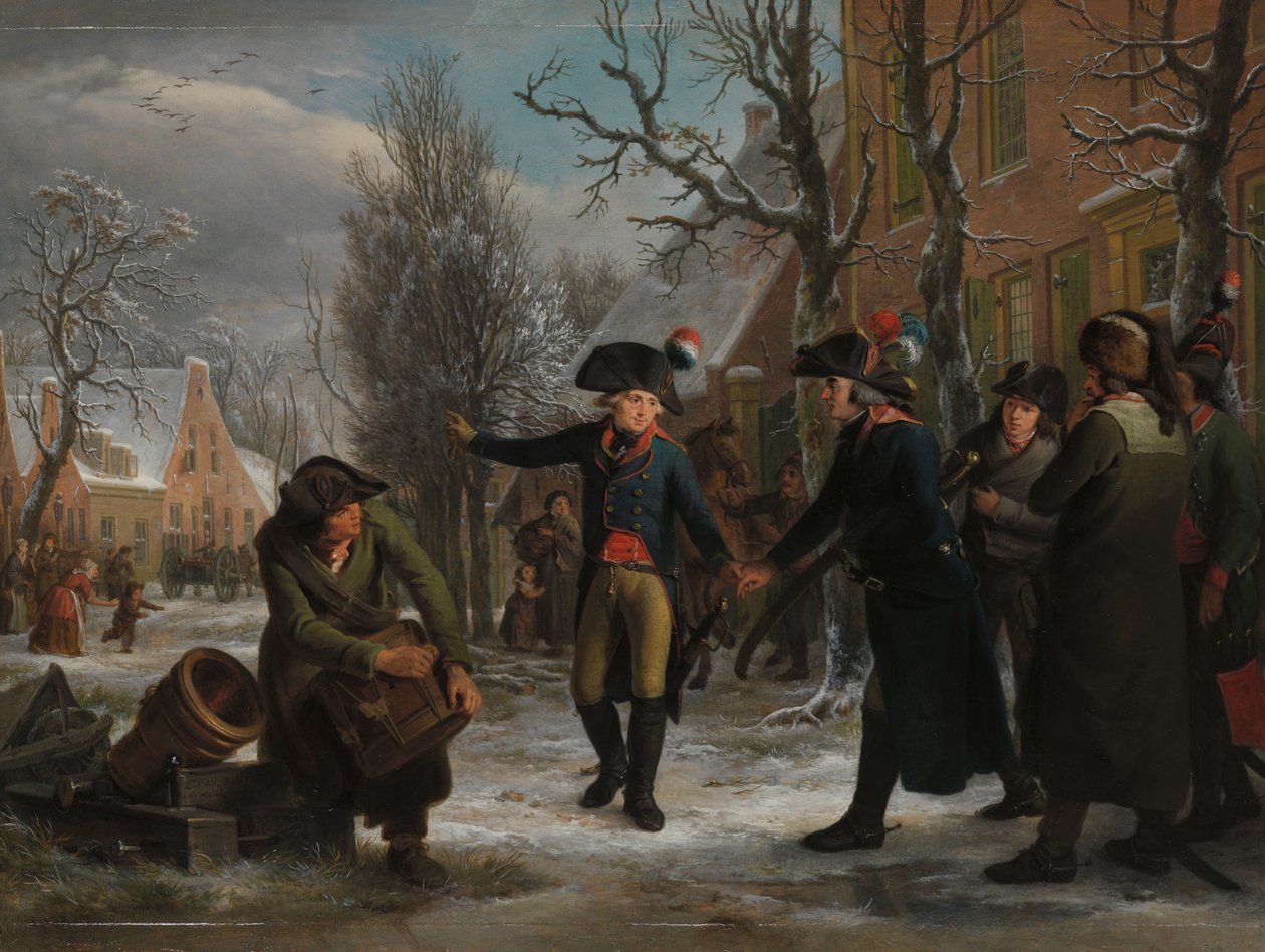 General Daendels verabschiedet sich von Oberstleutnant Krayenhoff von Adriaan de Lelie