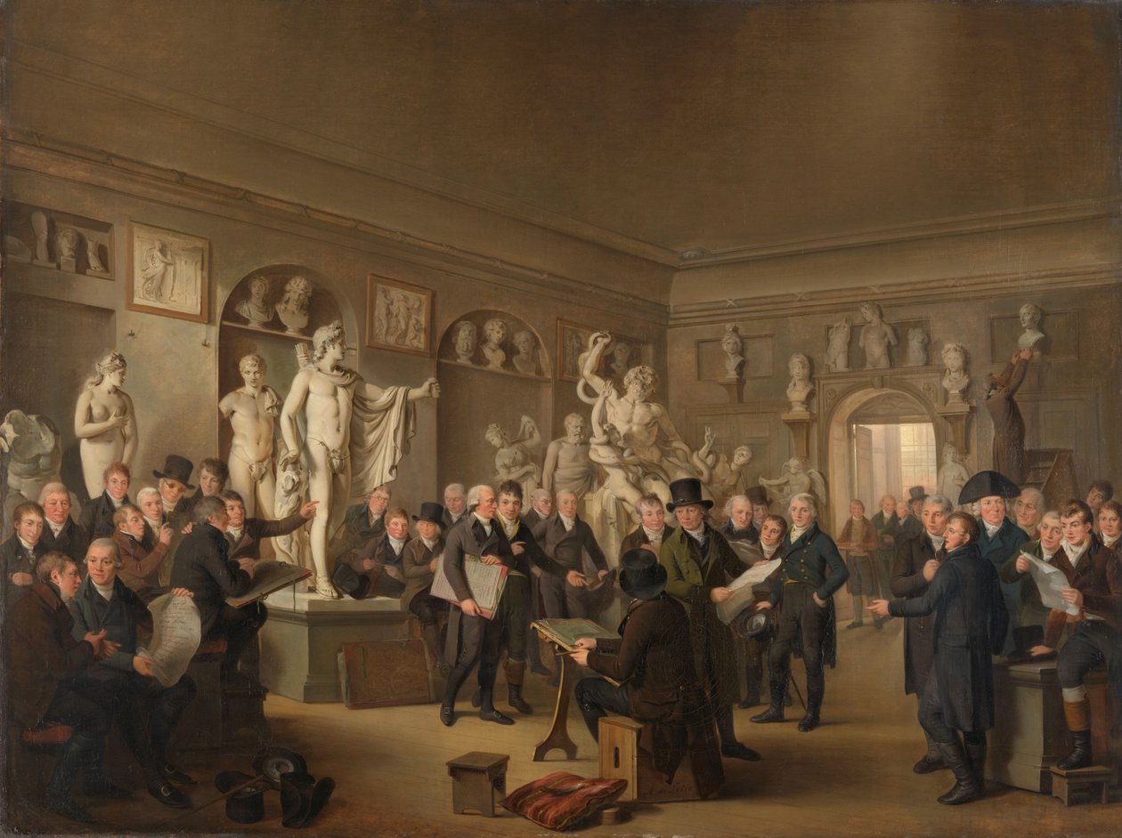Die Skulpturengalerie der Felix Meritis Gesellschaft von Adriaan de Lelie