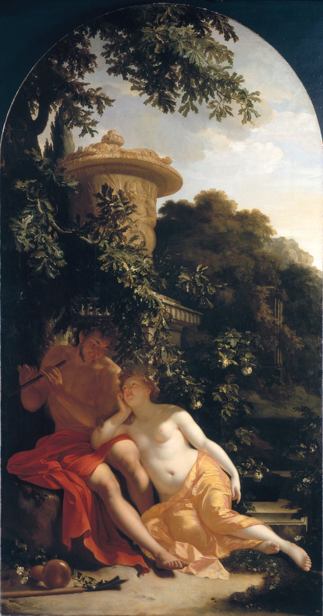 Hirte und Hirtin, Der verliebte Hirte, ca. 1696 von Adriaan van der Werff
