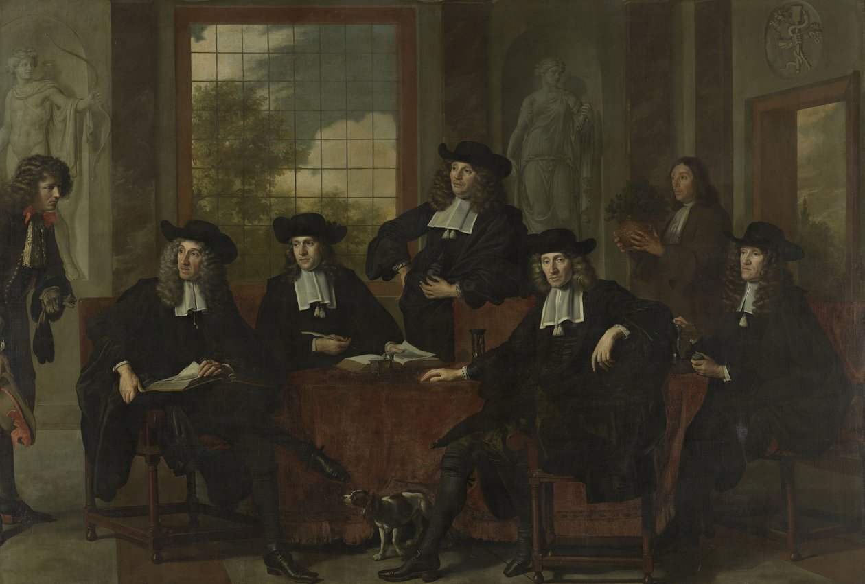 Die Vorsteher des Collegium Medicum in Amsterdam von Adriaen Backer