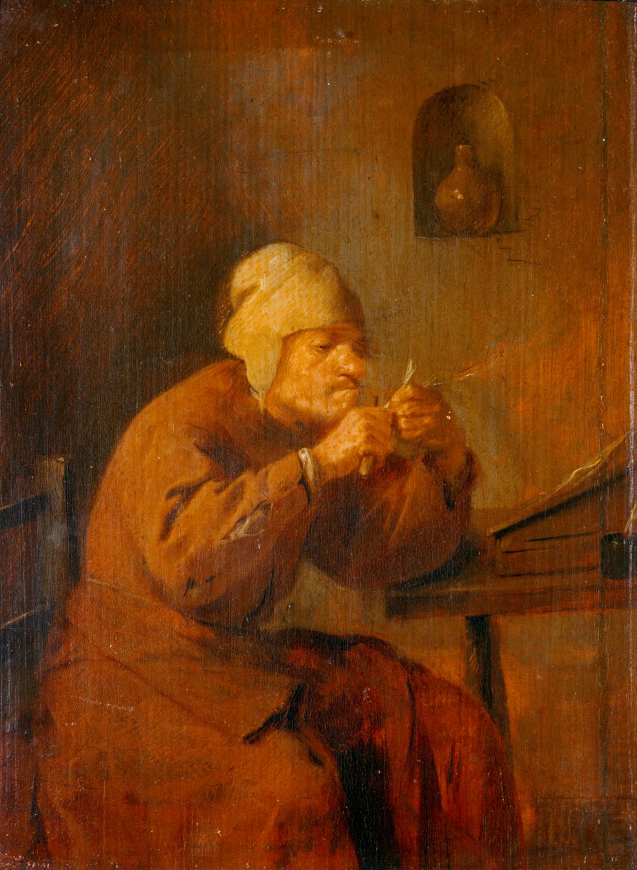 Le tailleur de plumes - der Federenschärfer von Adriaen Brouwer