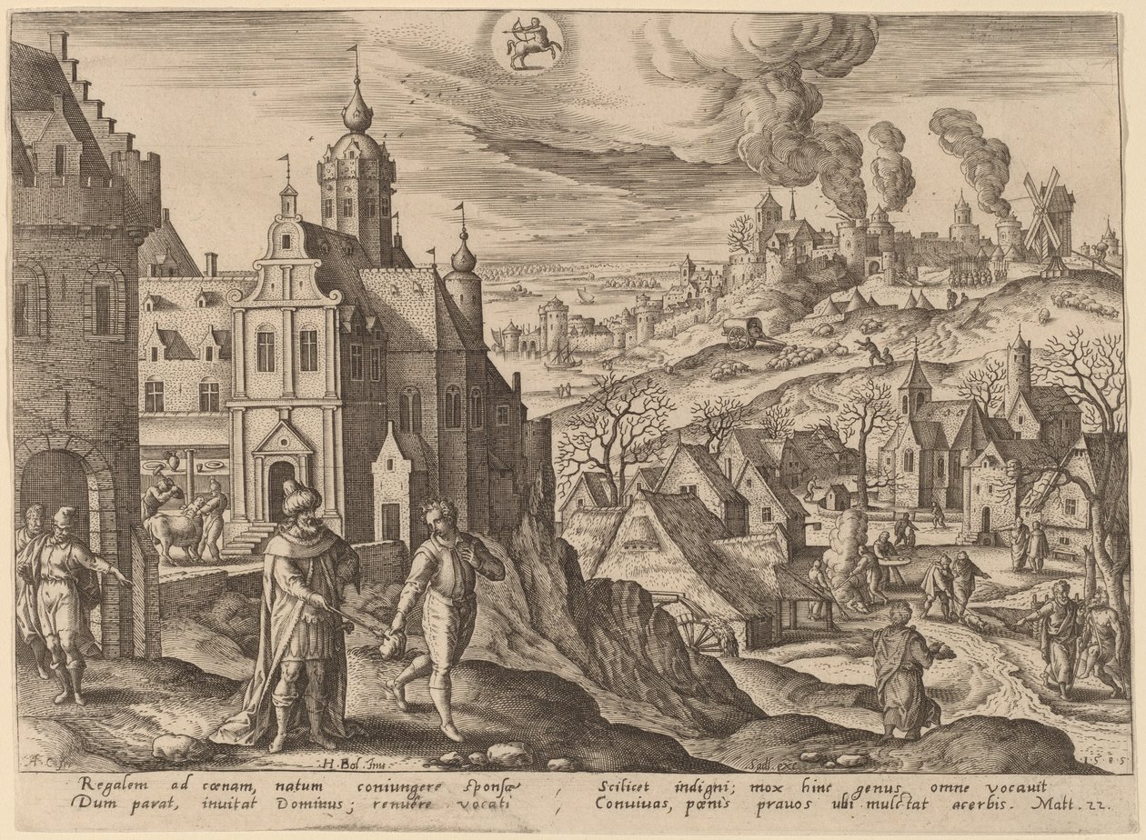 Das Gleichnis vom Himmelreich von Adriaen Collaert after Hans Bol