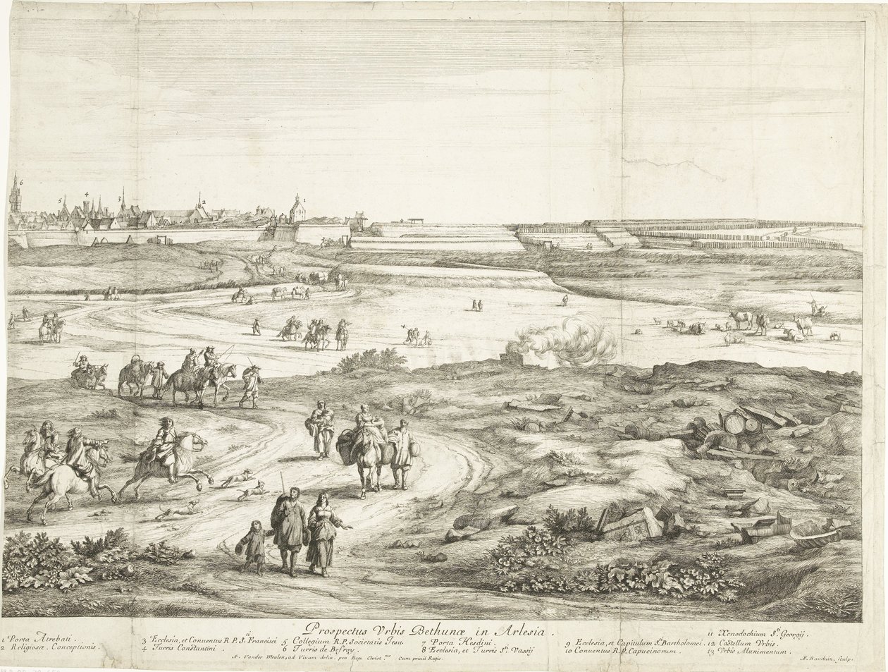 Ansicht von Bethune (rechtes Blatt) von Adriaen Frans Boudewyns