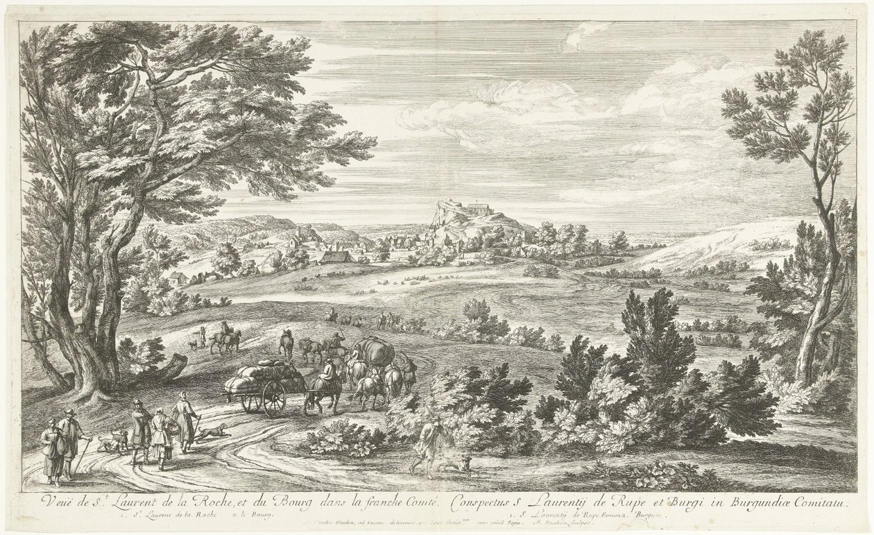 Ansicht von Saint Laurent de la Roche von Adriaen Frans Boudewyns