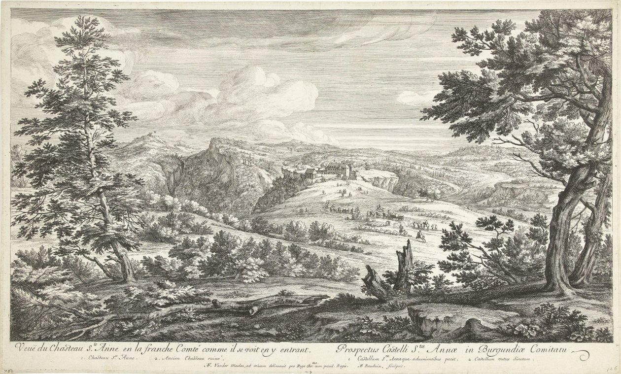 Ansicht des Schlosses Sainte Anne von Adriaen Frans Boudewyns