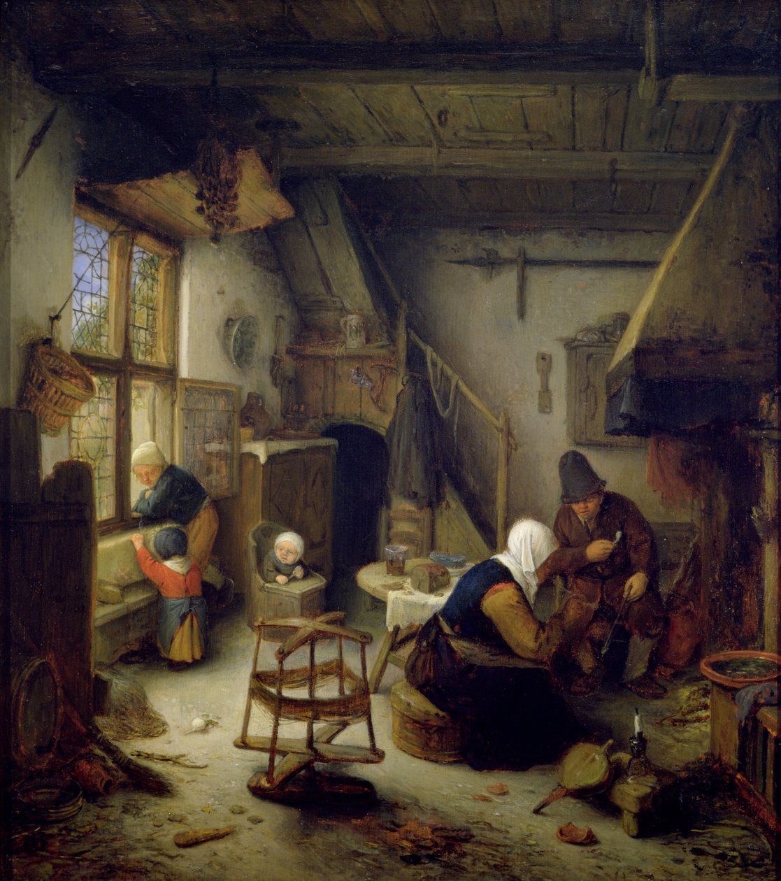Eine Bauernfamilie zu Hause, 1661 von Adriaen Jansz. van Ostade