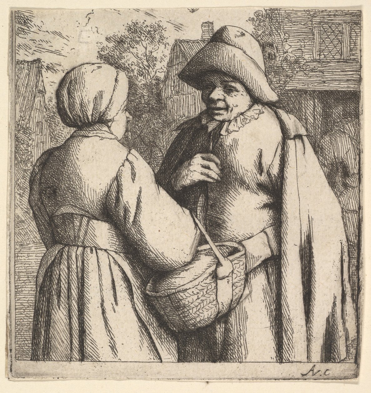 Gespräch auf der Straße, 1610-85 von Adriaen Jansz. van Ostade
