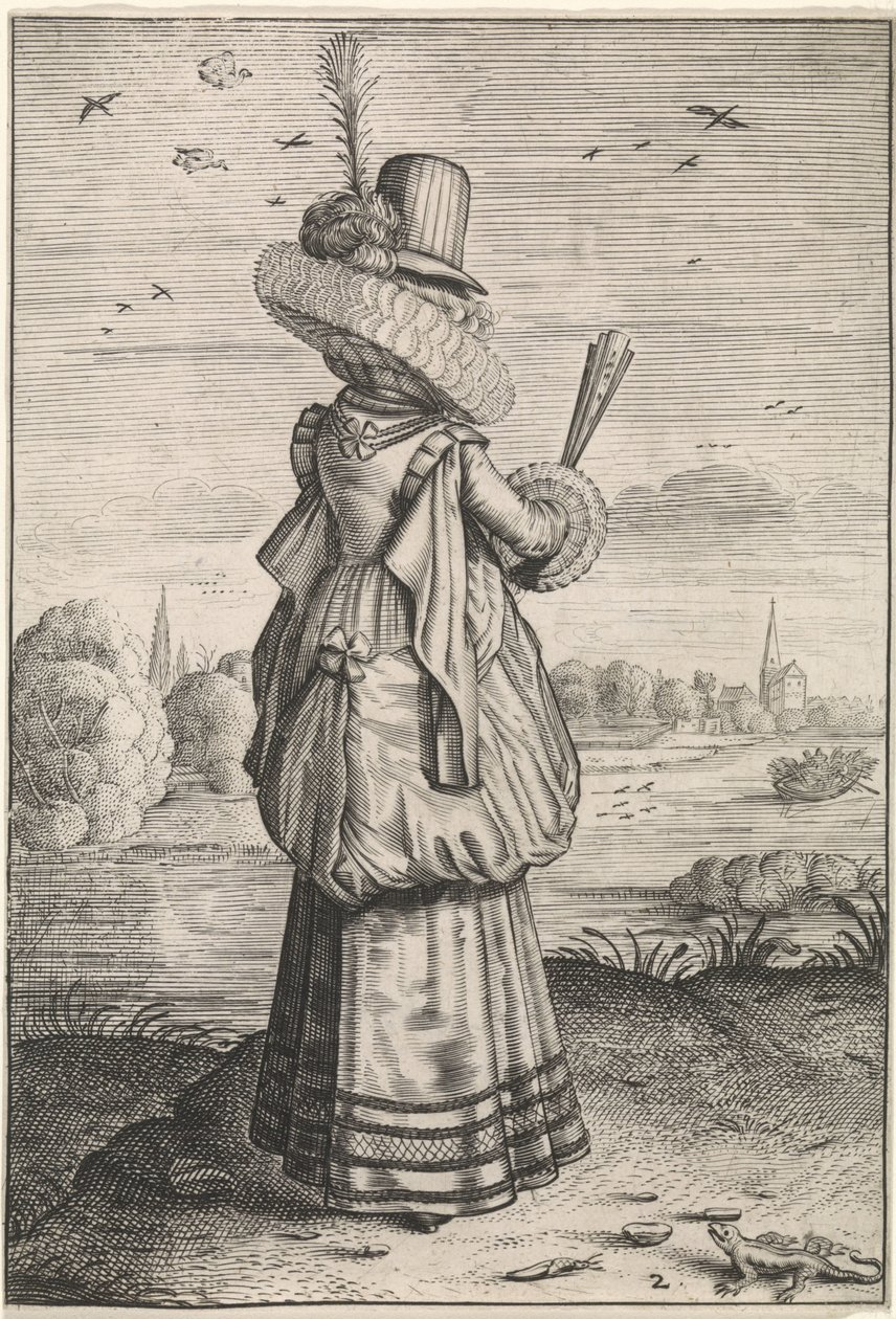 Habitus et cultus Matronarum Nobilu et Rusticarum (Kleidung und Sitten von Adels- und Landfrauen) von Adriaen Matham (possibly)
