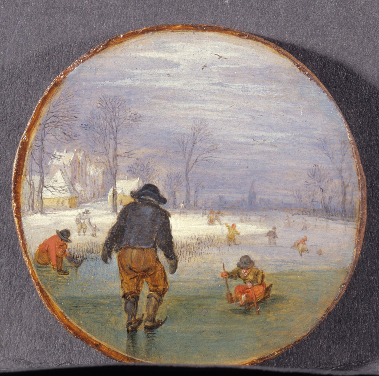 Schlittschuhläufer in einer Landschaft von Adriaen Pietersz van de Venne