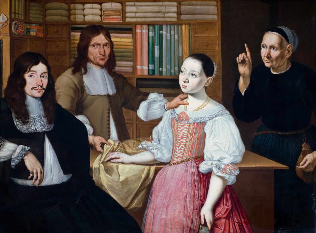 Im Tuchladen, 1670 von Adriaen van Bloemen
