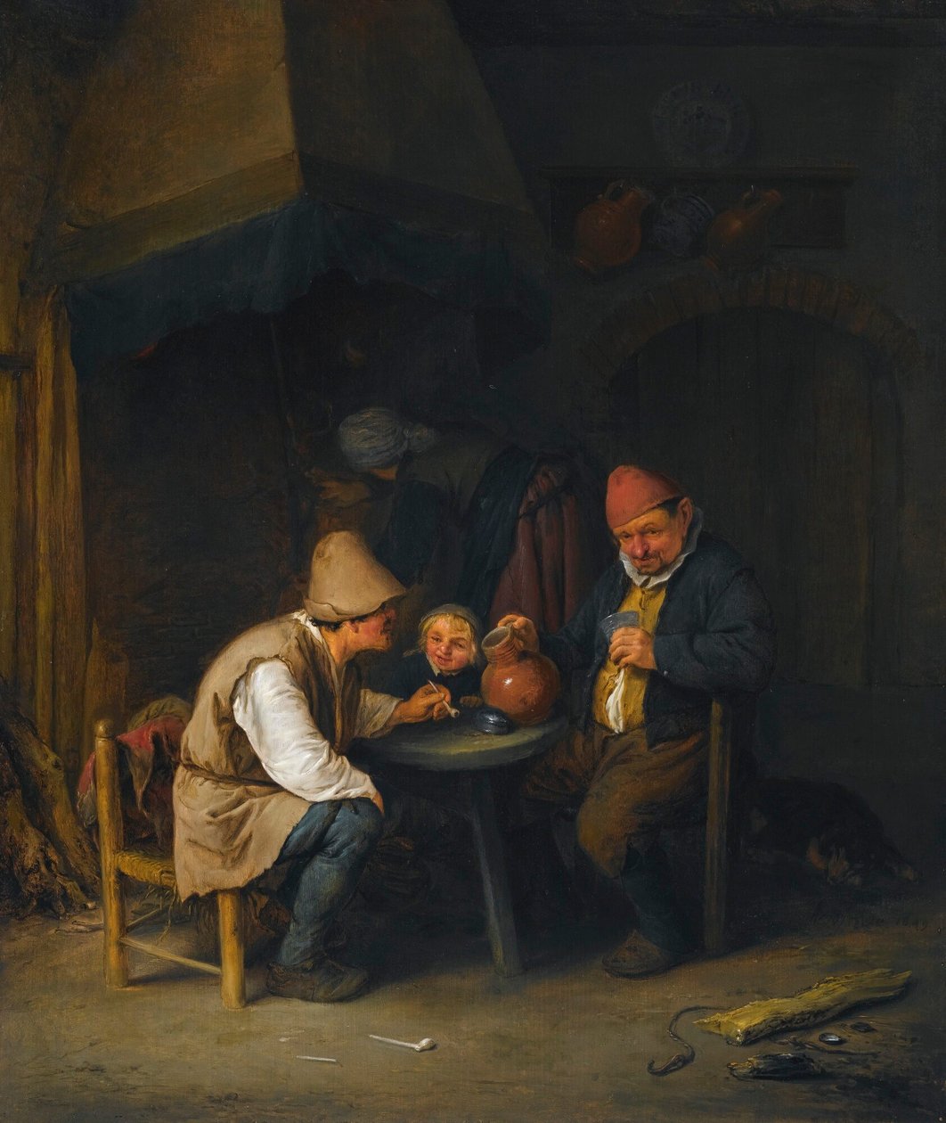 Bauernfamilie im Inneren von Adriaen van Ostade