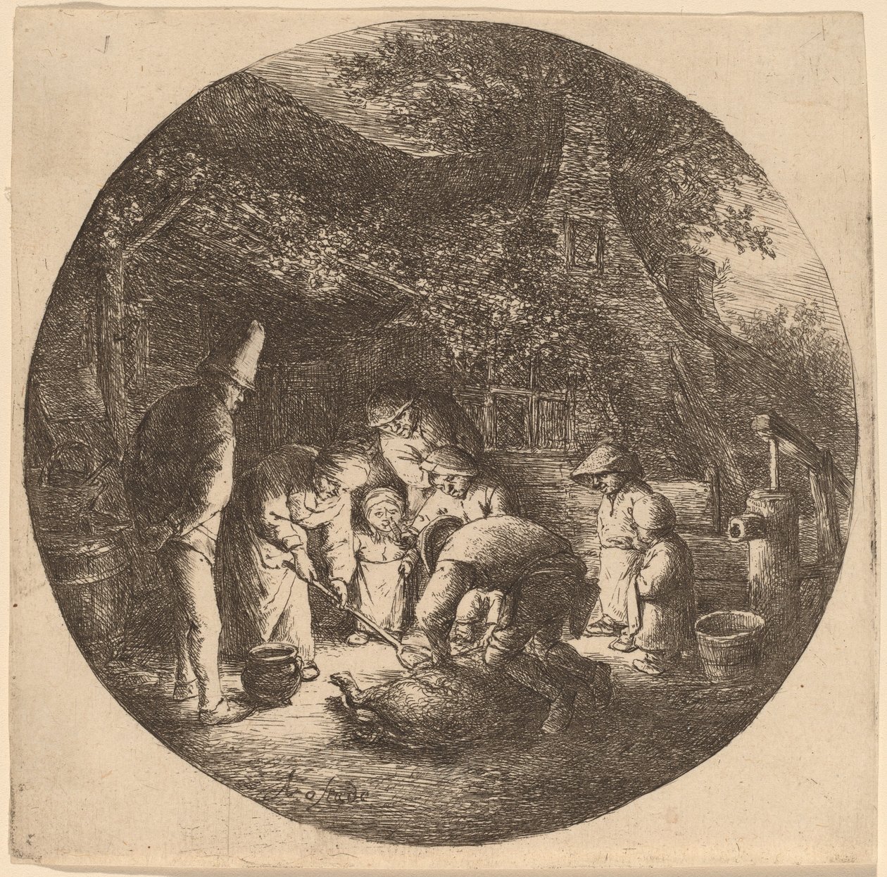 Schweineschlachter von Adriaen van Ostade