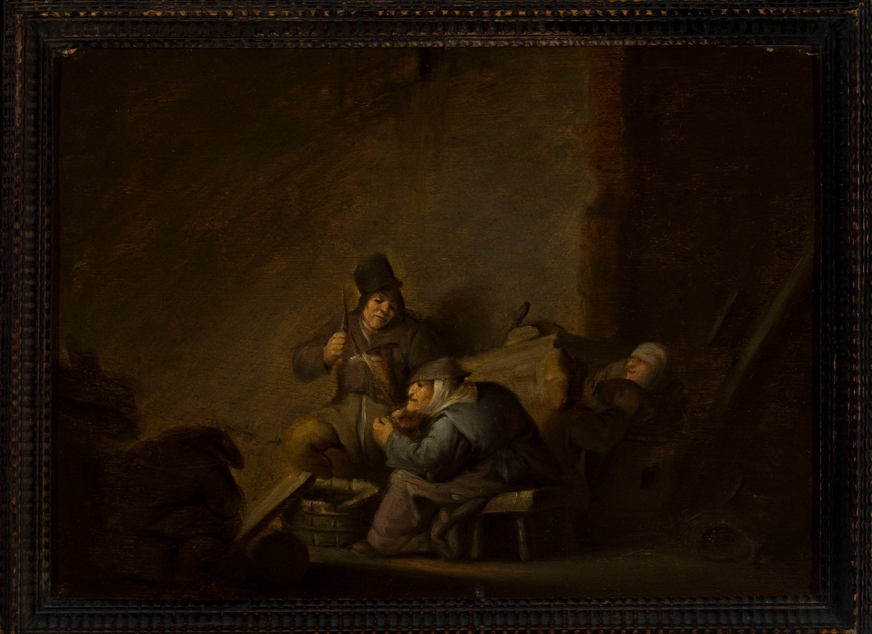 Genreszene im Innenraum von Adriaen van Ostade