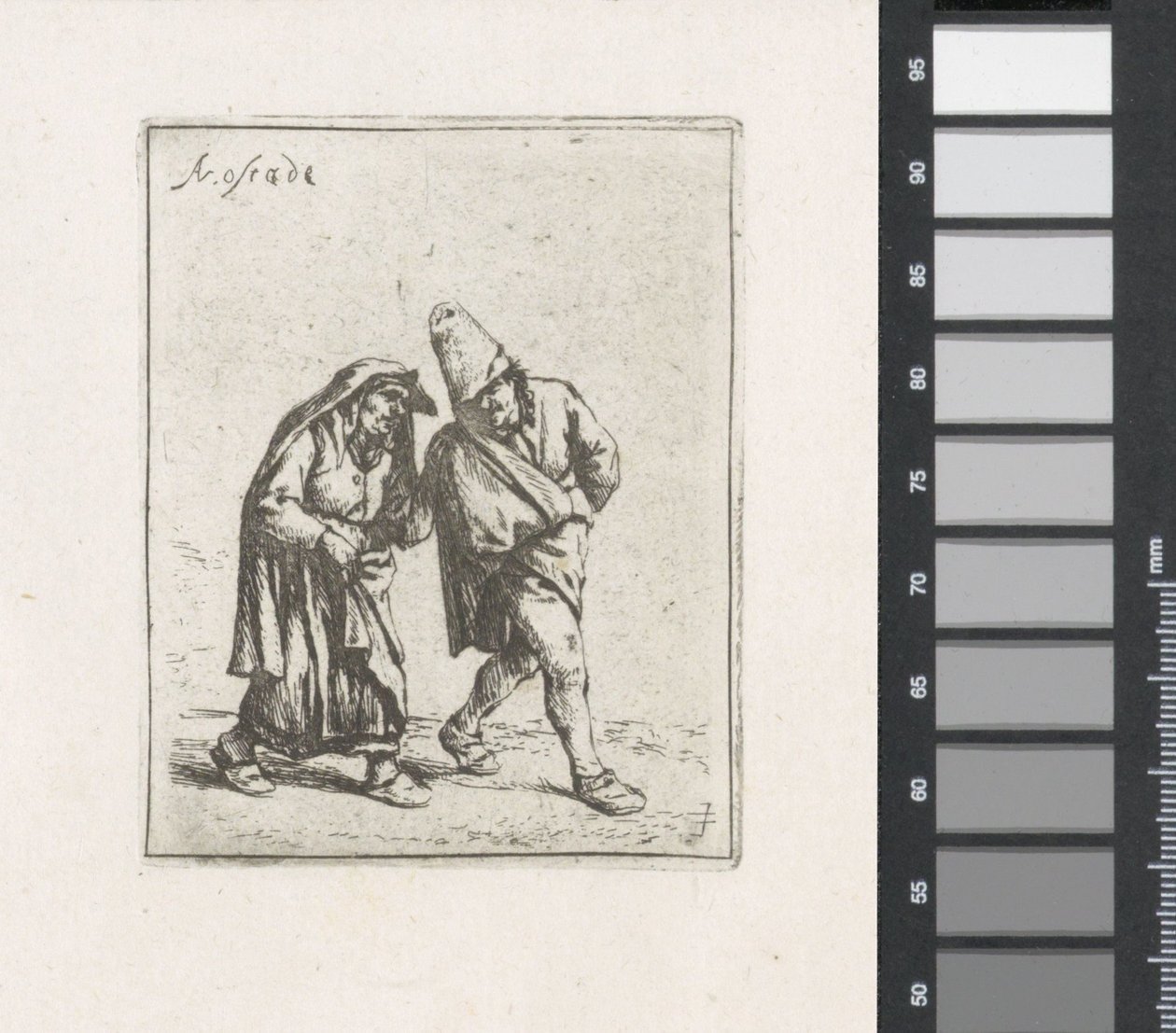 Spazierendes Bauernpaar von Adriaen van Ostade
