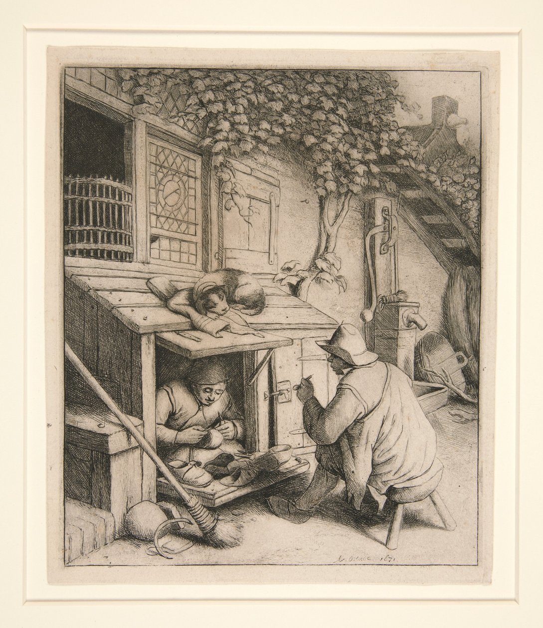 a. Der Schuster b. Die Sänger von Adriaen van Ostade