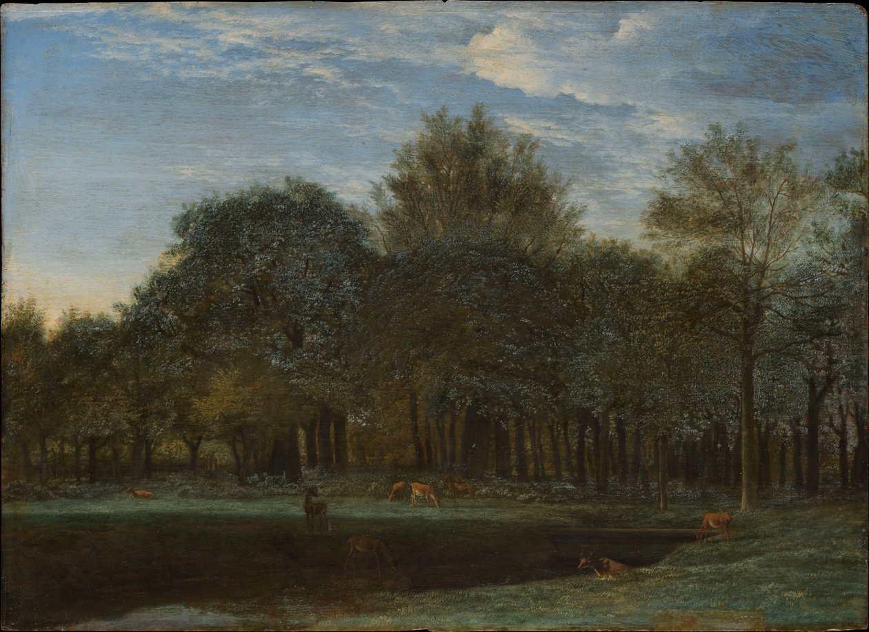 Waldlichtung mit weidenden Hirschen von Adriaen van de Velde