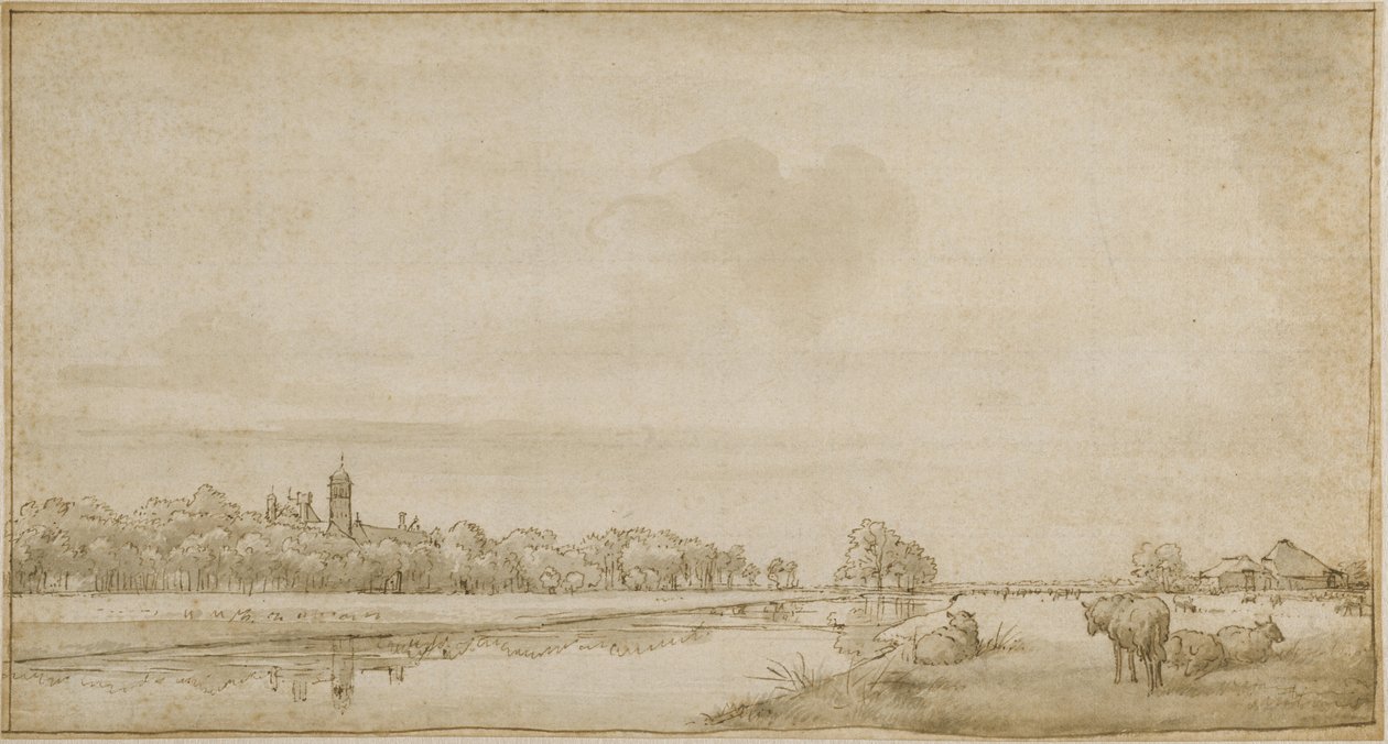 Das Haus mit dem kleinen Turm von Nordosten gesehen von Adriaen van de Velde