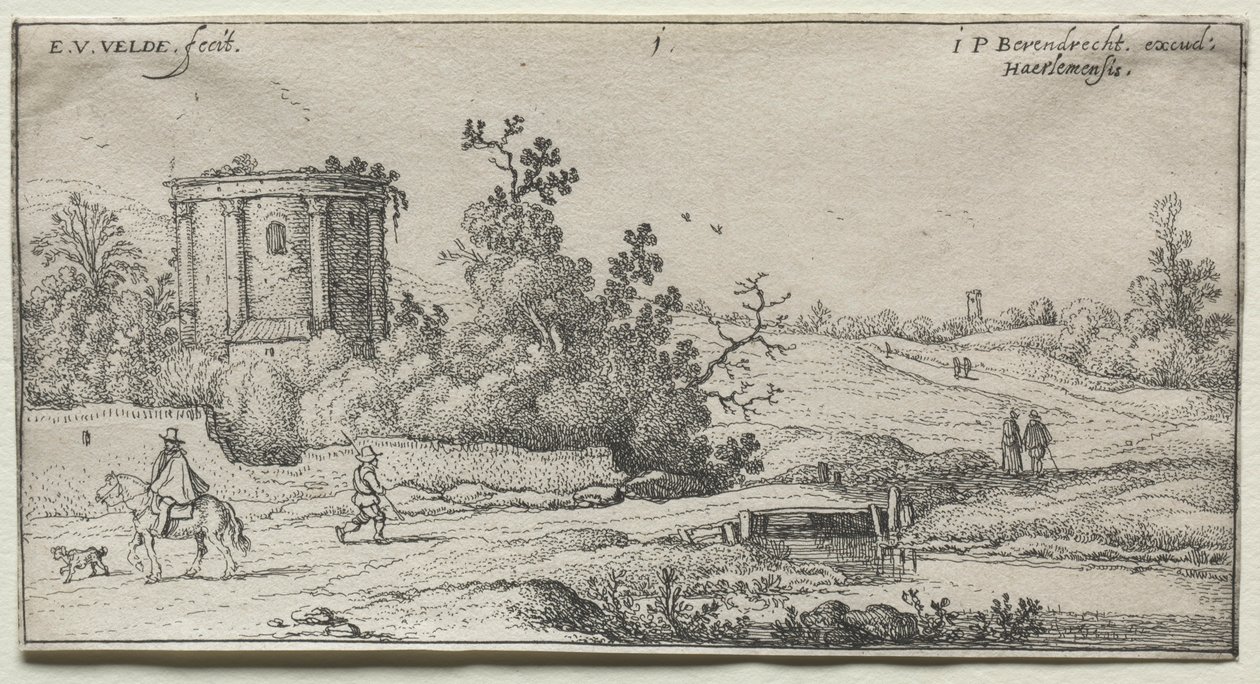 Die Straße beim kleinen runden Tempel von Adriaen van de Velde