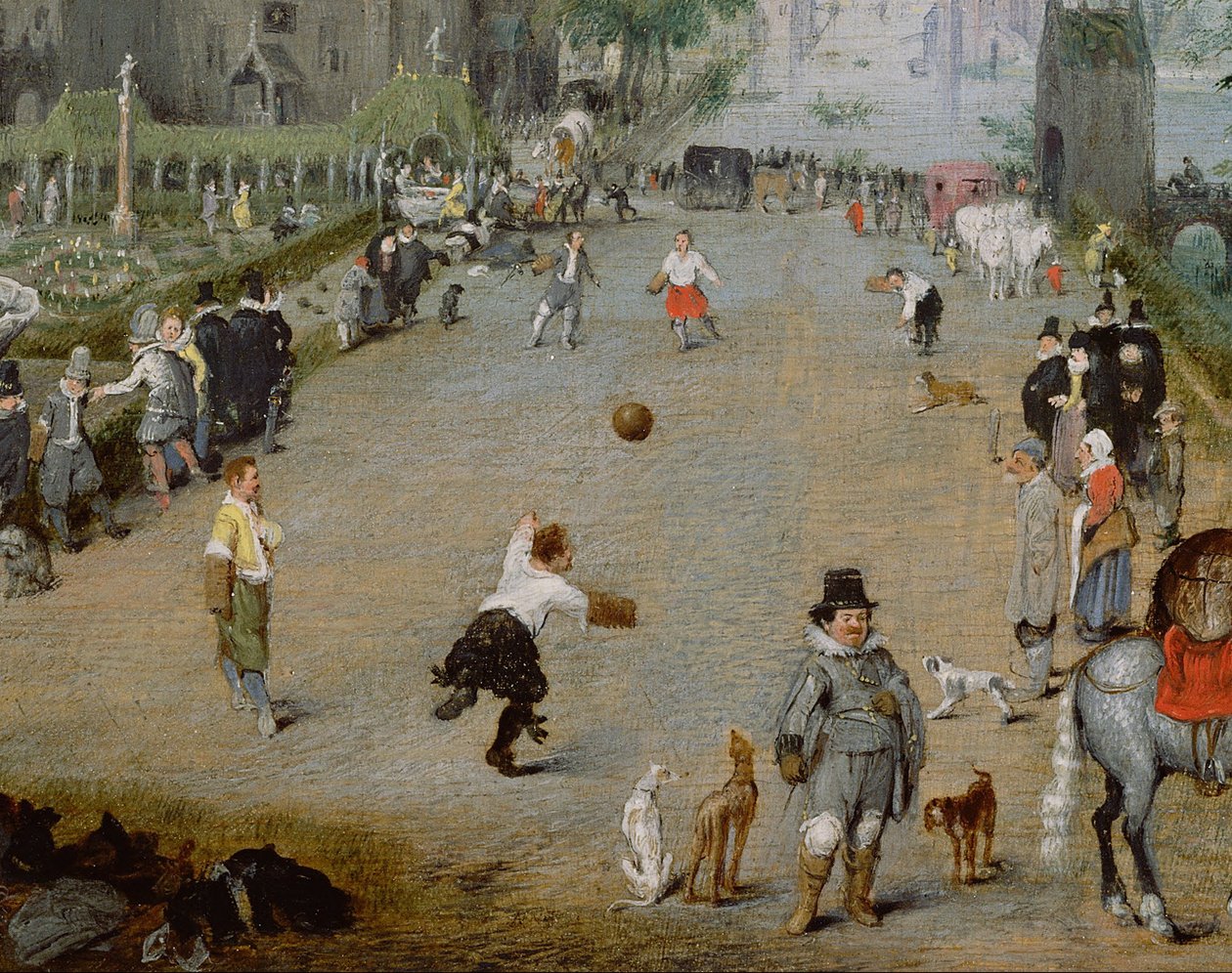 Ein Jeu de Paume vor einem Landpalast von Adriaen van de Venne