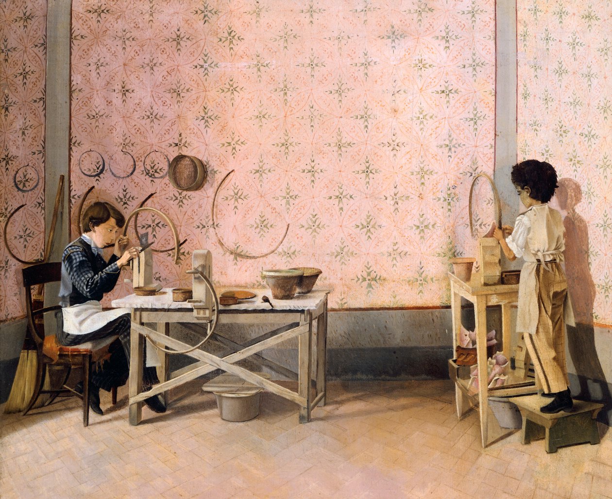 Kinderarbeit in Alabaster, von Adriano Cecioni (1836-1886) von Adriano Cecioni