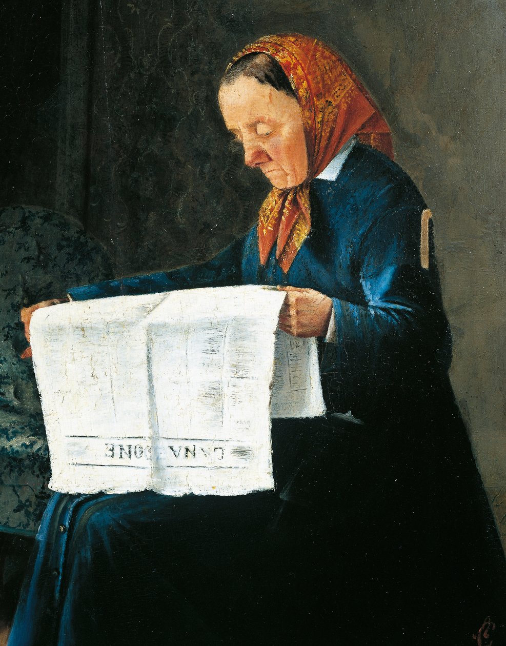 Zeitung lesen, von Adriano Cecioni (1836-1886) von Adriano Cecioni