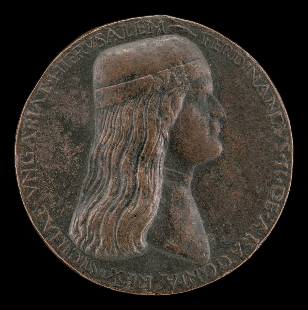 Ferdinand II. von Aragon, gestorben 1496, Prinz von Capua und König von Neapel 1495 [Vorderseite] von Adriano Fiorentino