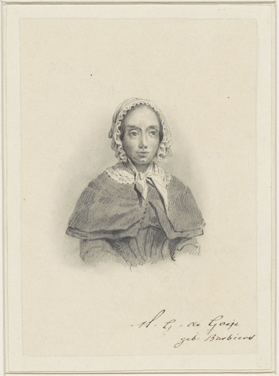Porträt von Maria Geertruida de Goeje-Barbiers von Adrianus Johannes Ehnle