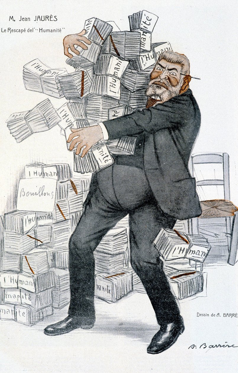 Jean Jaurès, der „Überlebende der Menschheit“ - von Adrien Barrère (1877-1931), in „Fantasio“ vom 01.11.1906 von Adrien Barrere