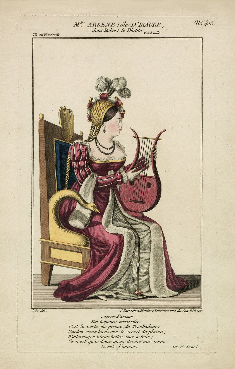 Miss Arsene in der Rolle der Isaure, Paris 1812 von Adrien Joly
