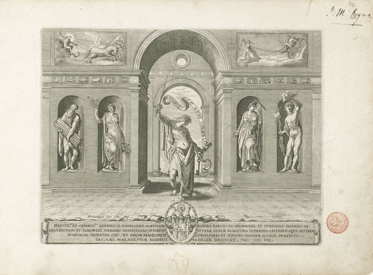 Janus und die vier Jahreszeiten von Egidius  Sadeler (II)