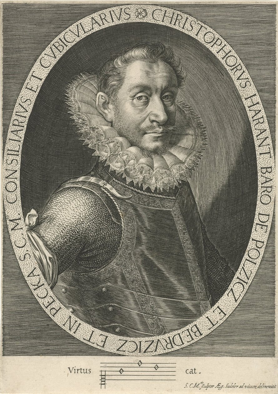 Porträt des Komponisten Krystof Harant 1564-1621, ca. 1600 von Aegidius Sadeler or Saedeler